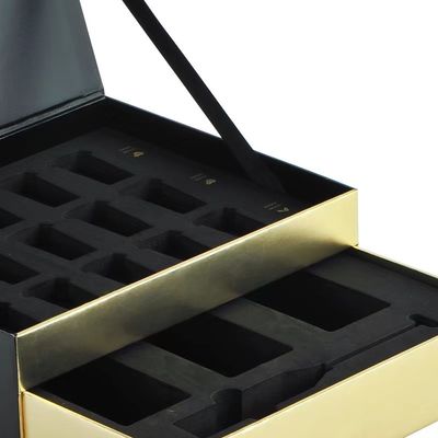 Sliding Cosmetic Skincare Packaging Makeup Boxes Case With EVA