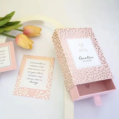 Drawer Green Pink Paper Cosmetic Packaging Box Skin Care Cosmetic Box