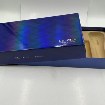 Holographic Cosmetic Box Packaging Gold Stamping Blister Card Packaging