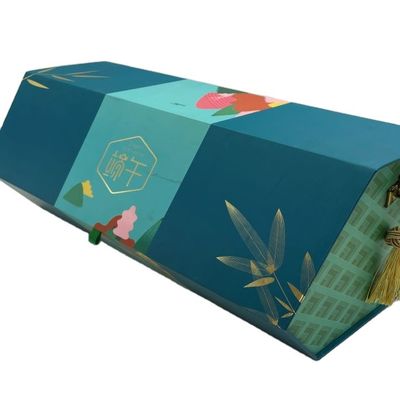 Custom Zongzi paper box eco custom handmade paper gift box luxury cardboard paper box with your logo gold foil