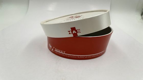 UV Coating Gold Foil Round SPA gift box White Tube Gift Box