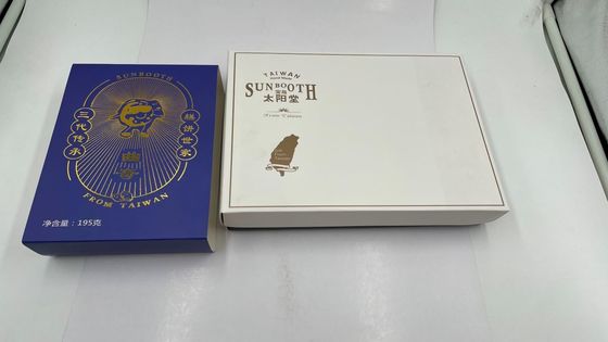 Custom Printing High Quality Elegant Luxury  Hot Stamping White Ivory Packaging Paper Gift Box Of Cookie With Sleeve