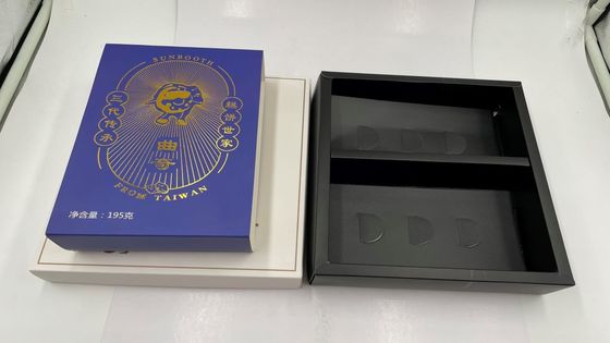 Custom Printing High Quality Elegant Luxury  Hot Stamping White Ivory Packaging Paper Gift Box Of Cookie With Sleeve