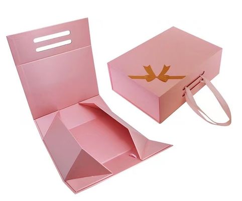 Collapsible Paperboard Paper Packaging Foldable Gift Box With Magnets