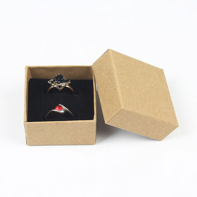 Custom Jewelry Kraft Paper Packaging Box Ring Bracelet Box 9*9*3.2cm