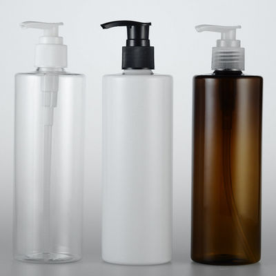 Personal Skin Care Packaging PET Collar Empty Amber White 500ml 1000ml Shampoo Shower Gel Lotion Pump Bottles for Hair