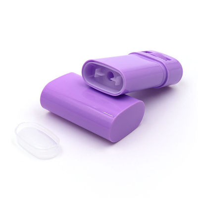 Industrial Cosmetic Oval Lotion Bar Stick Refillable Plastic Purple Lipbalm Tube Twist up Deodorant Container 5g 15g 20g