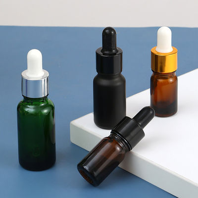 Luxury Glass Collar 5ml 10ml 15ml Hair Oil Essential Oil Perfume Oil Frosted Pink Dropper Bottle With Rose Gold Top